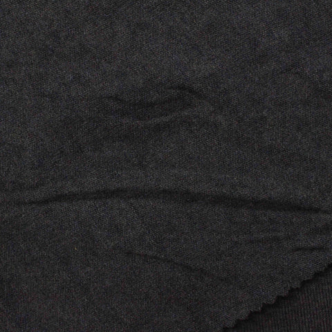 Viscose Stretch Chunky Knit Fabric, 320 gsm, 170 cm — Black