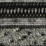Black Horizontal-Band Chunky Knit, Poly-Viscose — texture