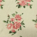 Pink Leaves Chunky Knit, Viscose-Poly