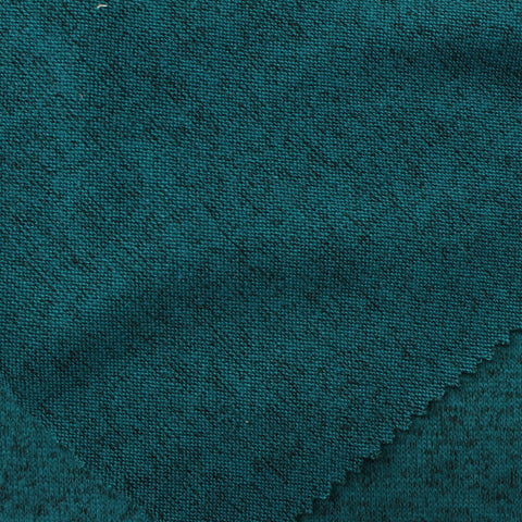 Teal Marl Jersey Knit, Viscose-Poly, 180 gsm
