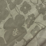 Grey Floral Jersey Knit, Poly-Viscose