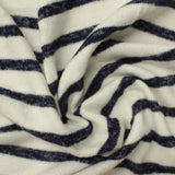 Navy Horizontal-Stripe Chunky Knit, Viscose-Poly