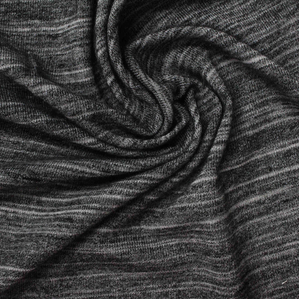Dark Grey Marl Chunky Knit, Poly-Viscose, 170 gsm