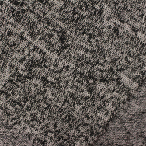 Black Marl Chunky Knit, Viscose-Poly, 150 gsm, 160 cm, ref EF-222238
