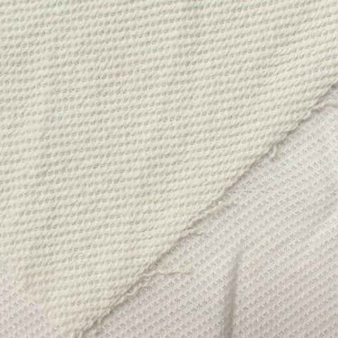 Cotton Polyester Piqué Knit Fabric, 240 gsm, 170 cm — White