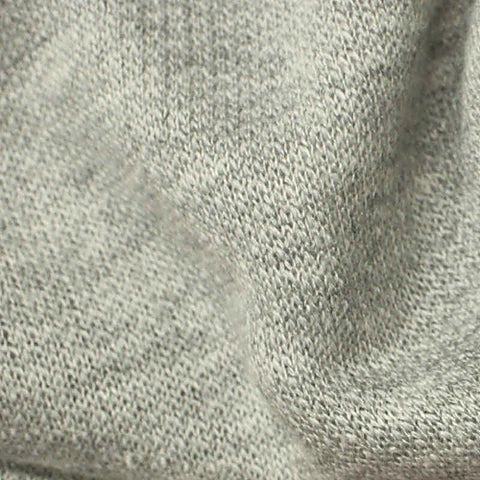 Light Grey Marl French Terry, Viscose-Poly, 225 gsm