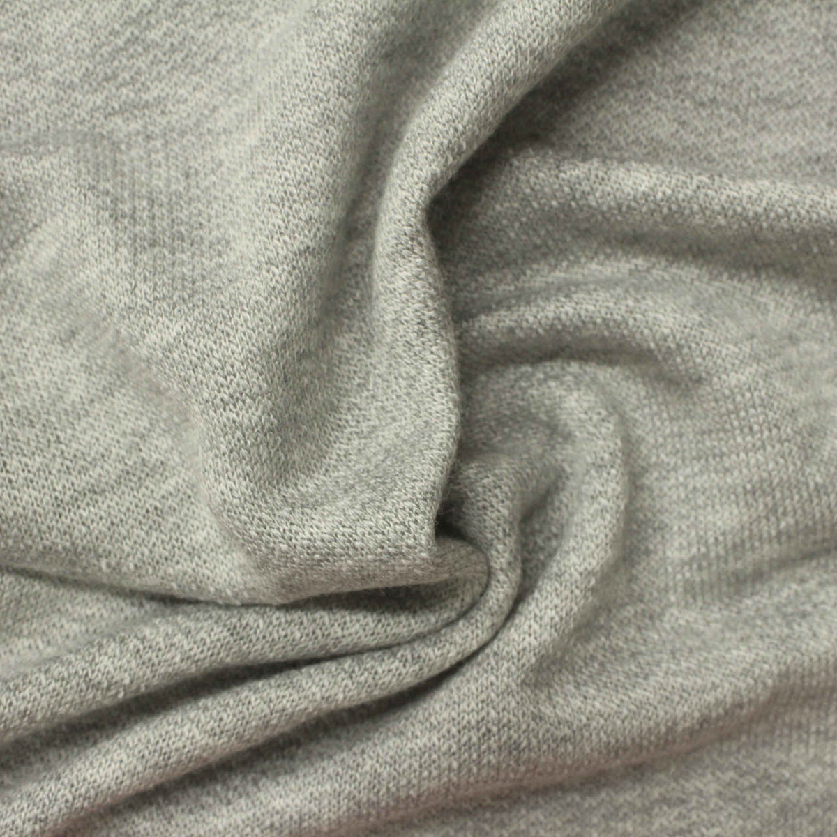 Light Grey Marl French Terry, Viscose-Poly, 225 gsm