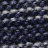Dark Blue Horizontal-Stripe Chunky Knit, Polyester — texture