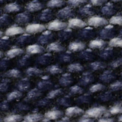 Dark Blue Horizontal-Stripe Chunky Knit, Polyester, 345 gsm