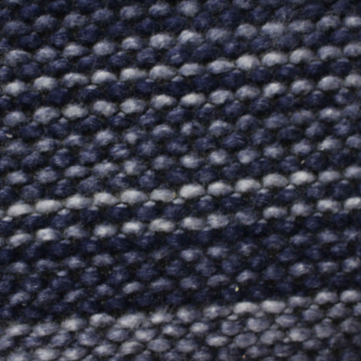 Dark Blue Horizontal-Stripe Chunky Knit, Polyester, 345 gsm