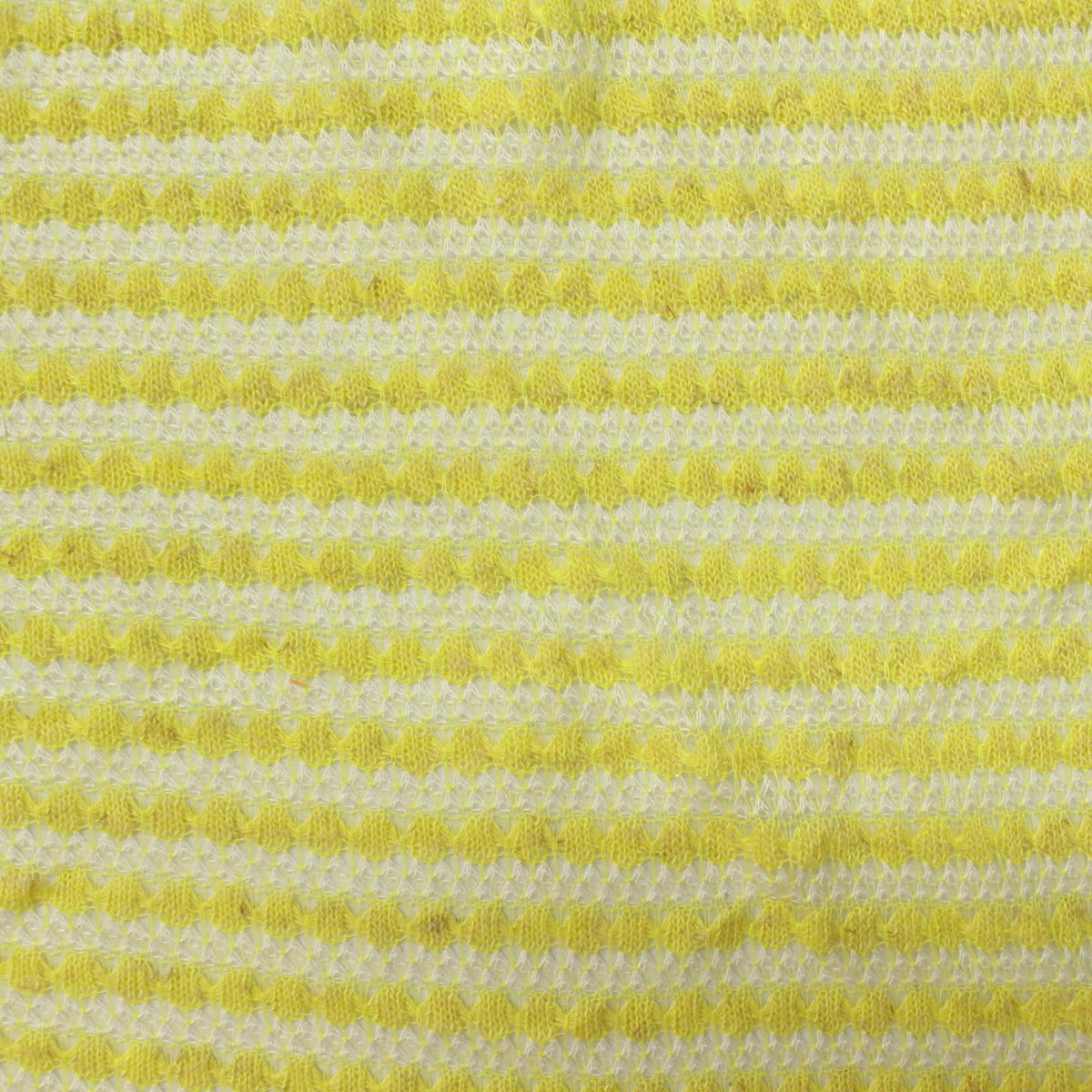 Yellow Horizontal-Stripe Chunky Knit, Poly-Viscose