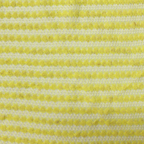 Yellow Horizontal-Stripe Chunky Knit, Poly-Viscose