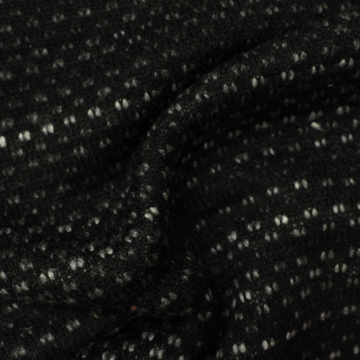 Black Marl Chunky Knit, Polyester, 357 gsm