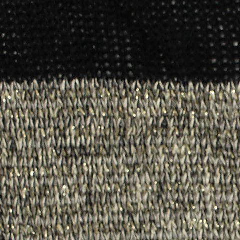 Black Horizontal-Stripe Chunky Knit, Poly-Viscose, 164 gsm