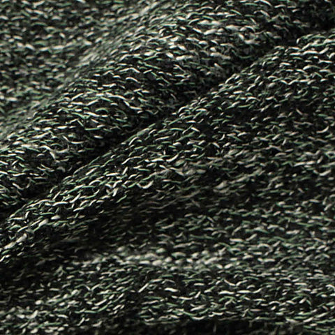 Dark Green Marl Chunky Knit, Poly-Viscose, 195 gsm
