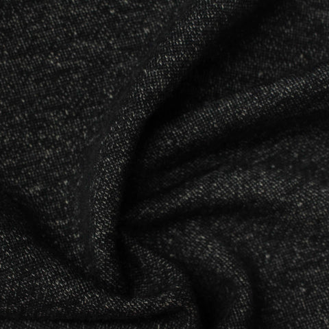 Dark Grey Marl French Terry, Poly-Cotton, 325 gsm