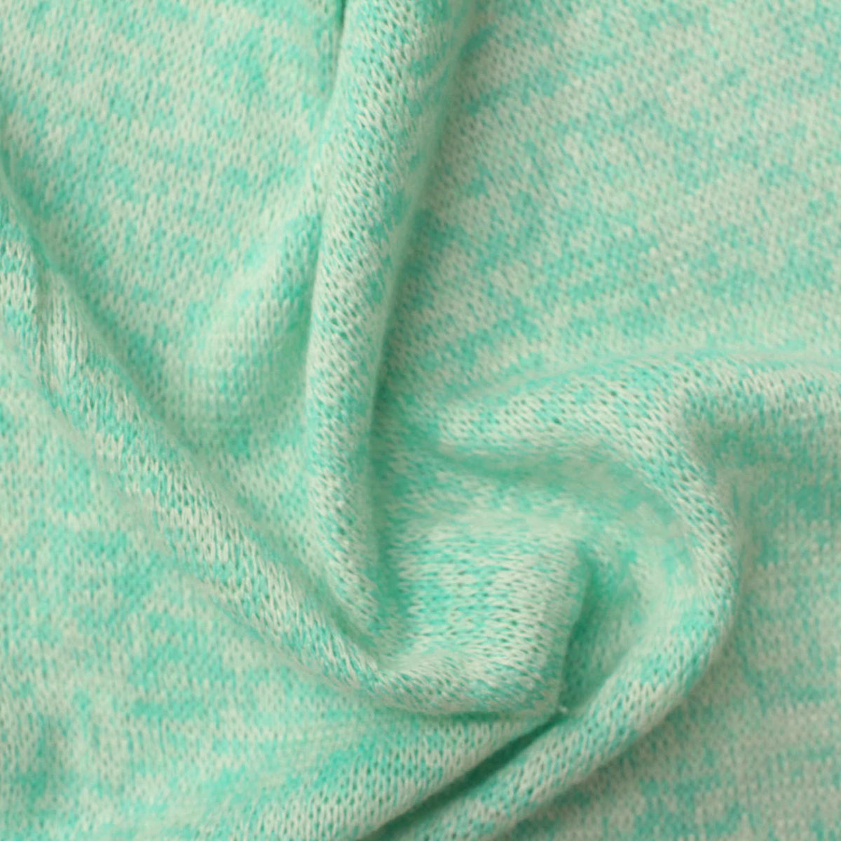 Light Green Marl Chunky Knit, Viscose-Poly, 180 gsm