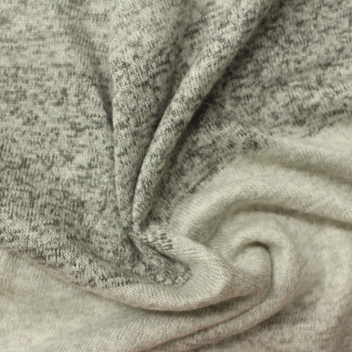Heather Grey Marl Chunky Knit, Viscose-Poly, 250 gsm