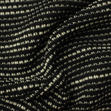 Black Horizontal-Stripe Chunky Knit, Poly-Cotton