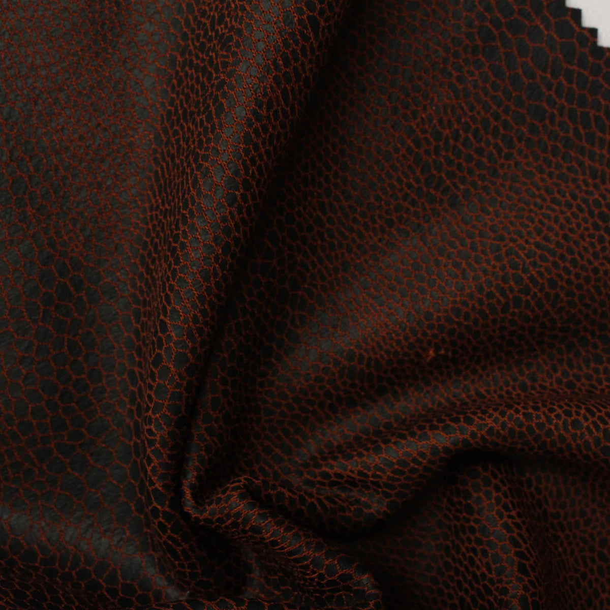 Dark Brown Animal Print French Terry, Poly-Cotton