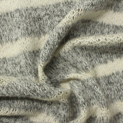 Cream Marl Knit, Poly-Viscose, 215 gsm