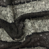 Black Horizontal-Stripe Chunky Knit, Poly-Viscose