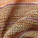 Multicolor Horizontal-Stripe Chunky Knit, Polyester — texture