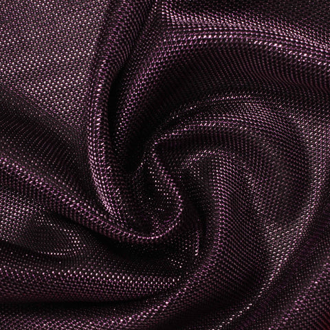 Purple Textured-Dot Jersey Knit, Poly-Metallic