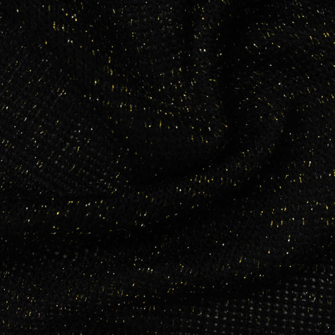 Black Marl Chunky Knit, Polyester, 170 gsm