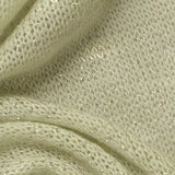 Slub Viscose Polyester Blend Stretch Chunky Knit Fabric, 190 gsm, 150 cm — White — texture