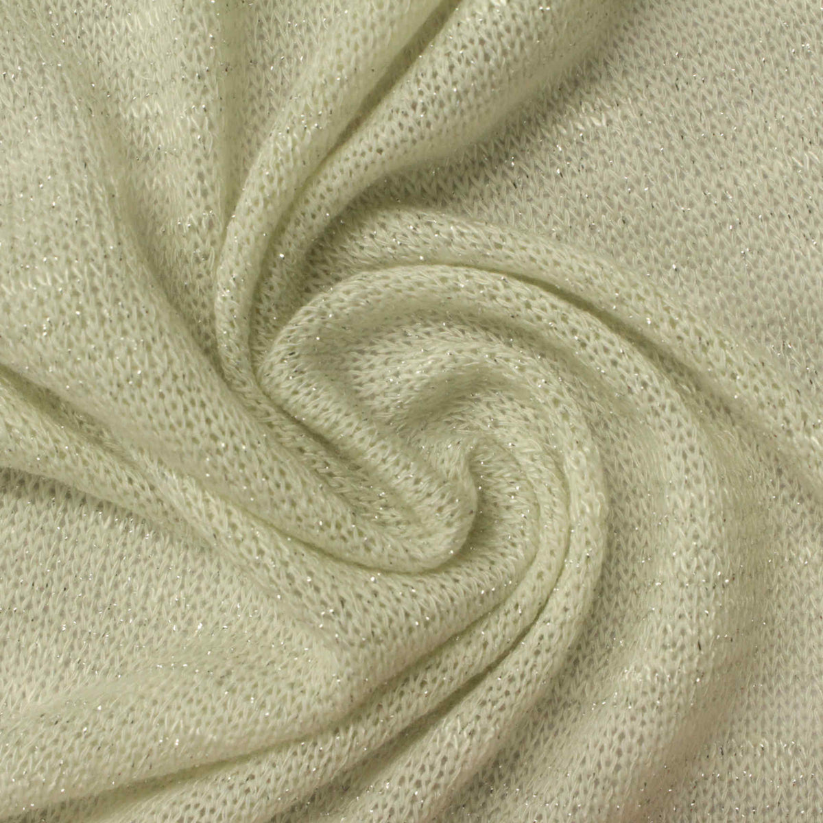 Slub Viscose Polyester Blend Stretch Chunky Knit Fabric, 190 gsm, 150 cm — White
