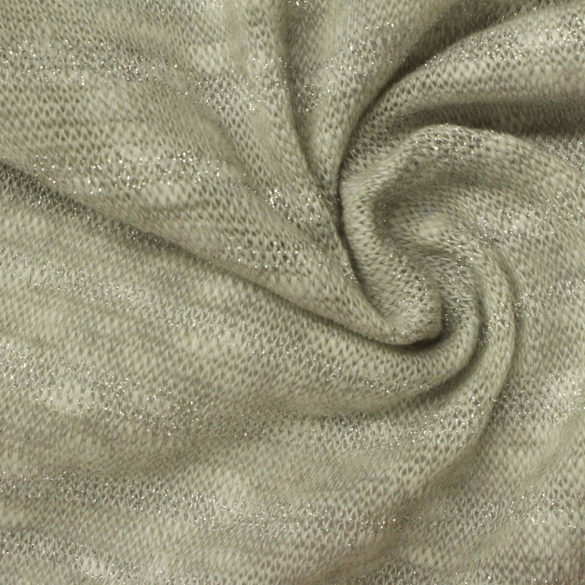 Silver Glitter-Stripe Chunky Knit