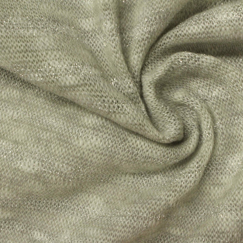 Silver Glitter-Stripe Chunky Knit
