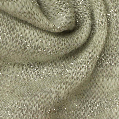 Silver Glitter-Stripe Chunky Knit