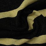 Black Horizontal-Stripe Jersey Knit, Poly-Metallic