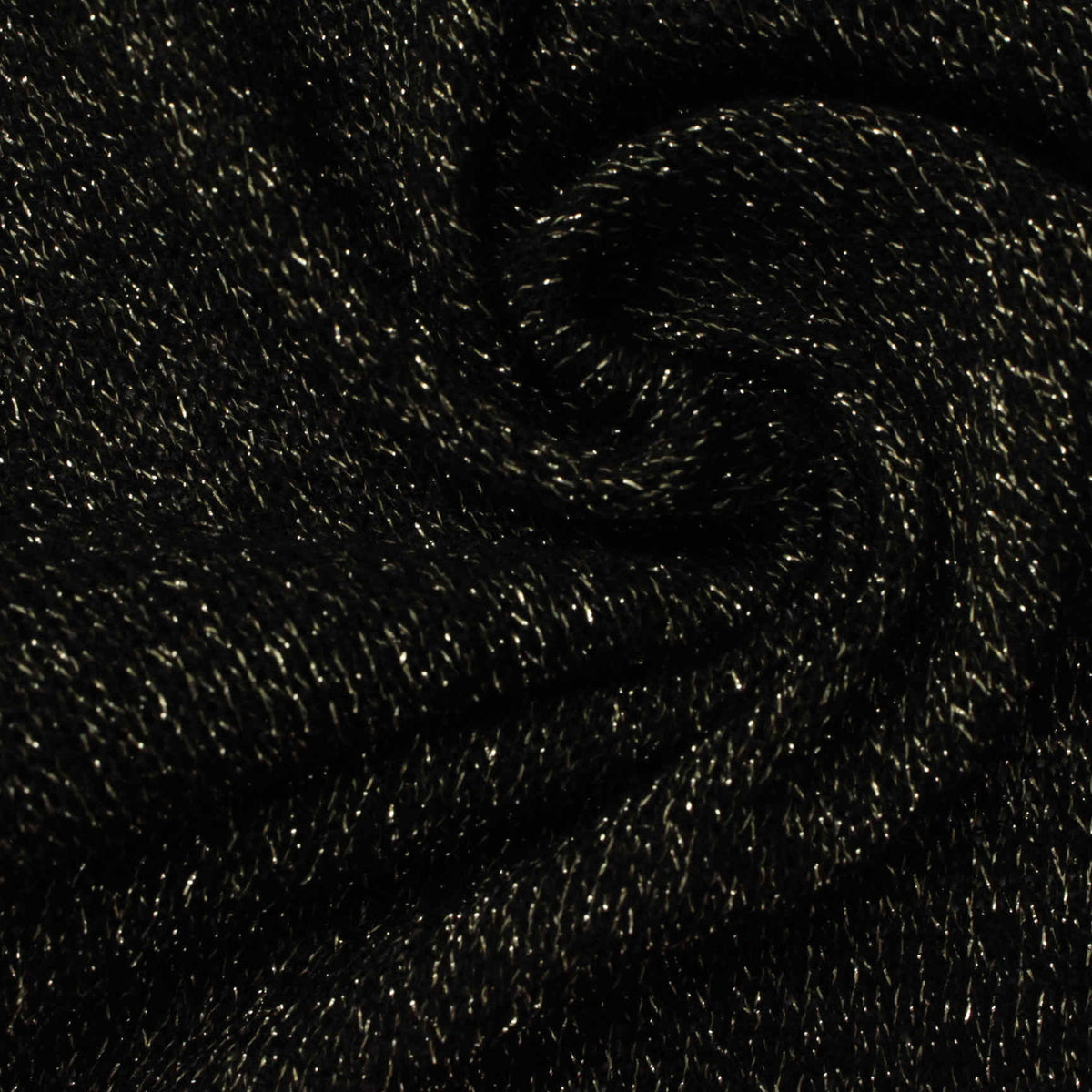 Black Marl Chunky Knit, Polyester, 205 gsm