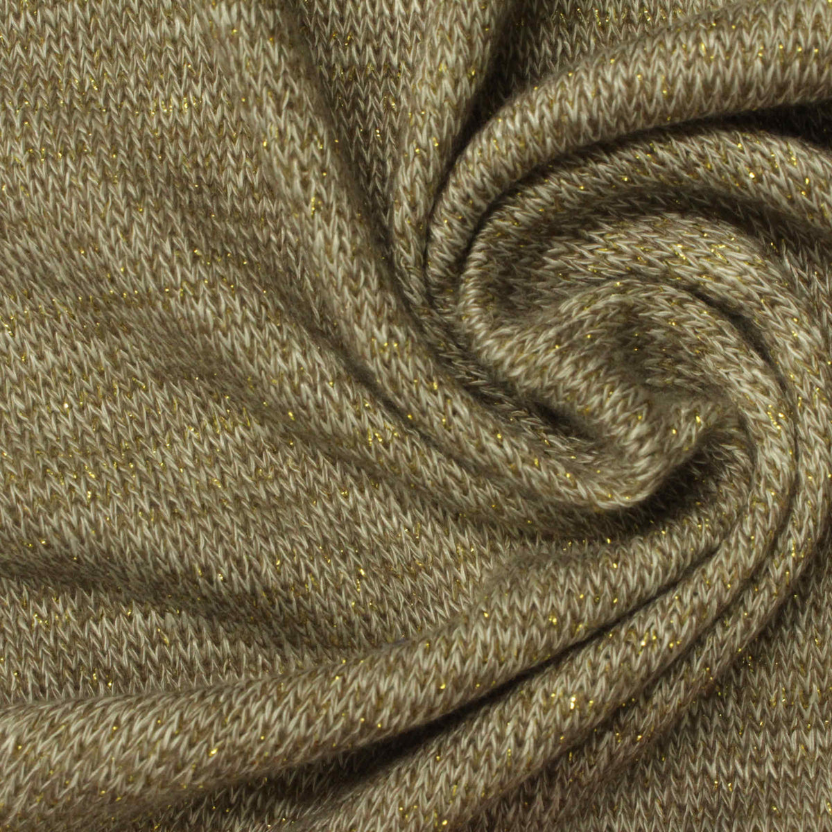 Heathered Beige Flecks Chunky Knit