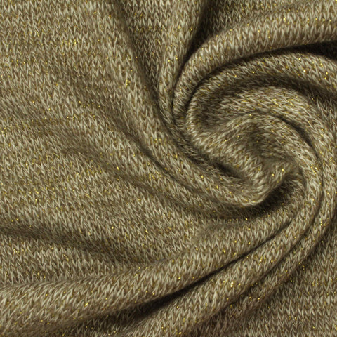 Heathered Beige Flecks Chunky Knit