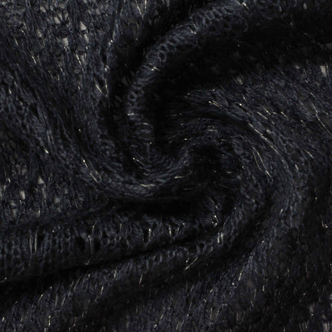 Chunky Knit Fabric, 175 gsm, 180 cm — Navy
