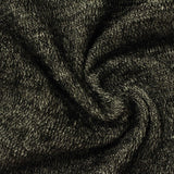 Viscose Polyester Metallic Stretch Chunky Knit Fabric, 278 gsm, 130 cm — Grey