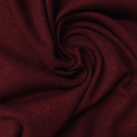 Burgundy Marl Jersey Knit, Cotton