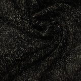 Polyester Metallic Jersey Knit Fabric, 232 gsm, 165 cm — Black