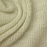 Chunky Knit Fabric, 207 gsm, 155 cm — White — texture