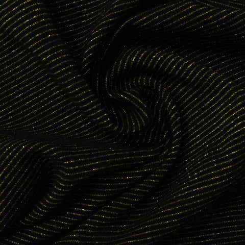 Gold Stripes Jersey Knit, Cotton