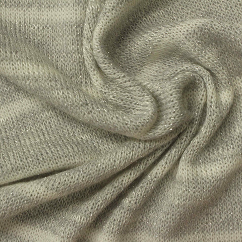 Light Grey Marl Chunky Knit, 206 gsm, 155 cm, ref EF-222465