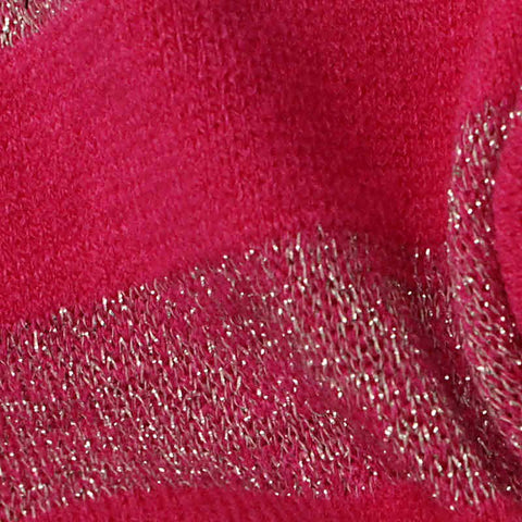 Pink Stripes Knit, Poly-Metallic