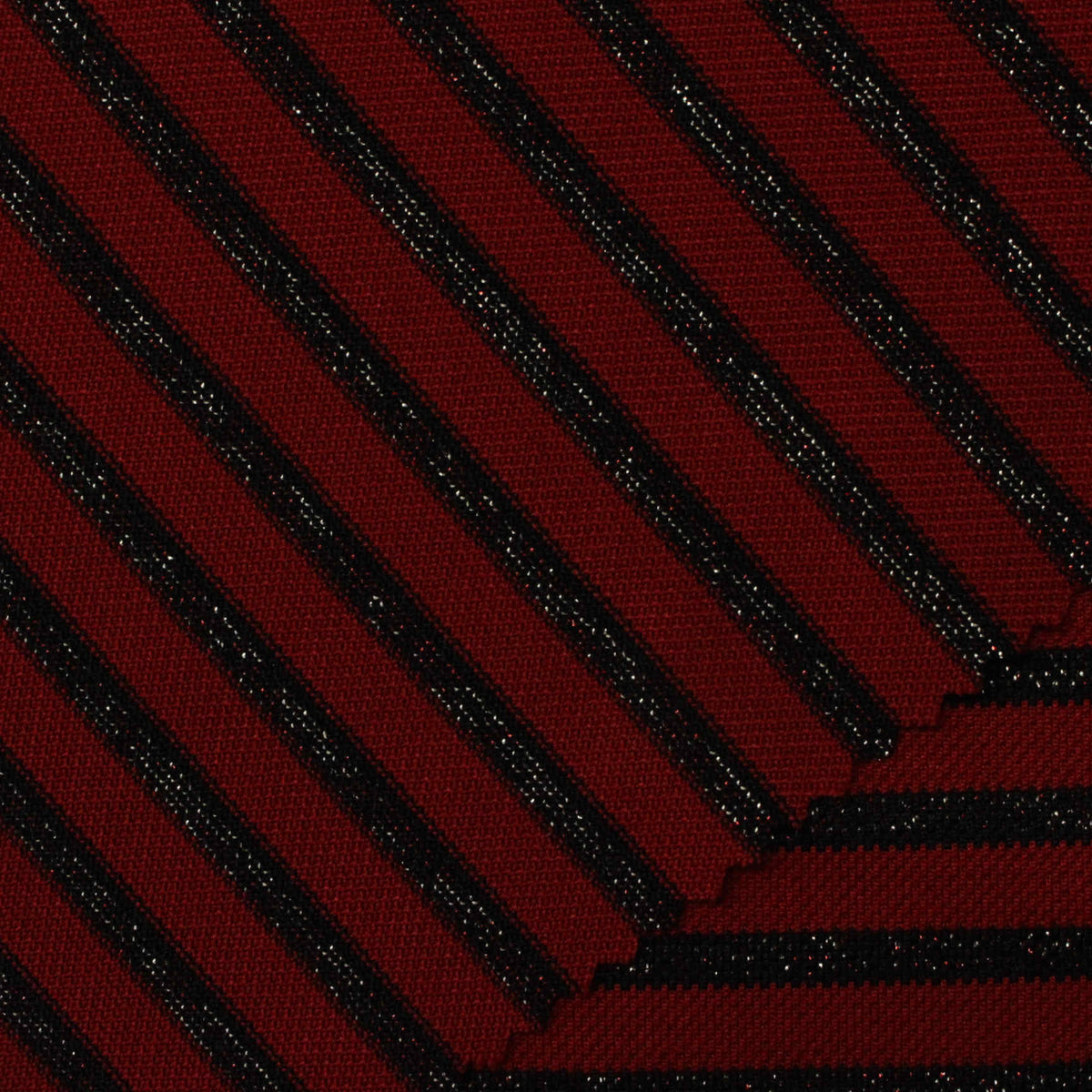 Red Glitter-Stripe Knit, 210 gsm, 170 cm, ref EF-222483