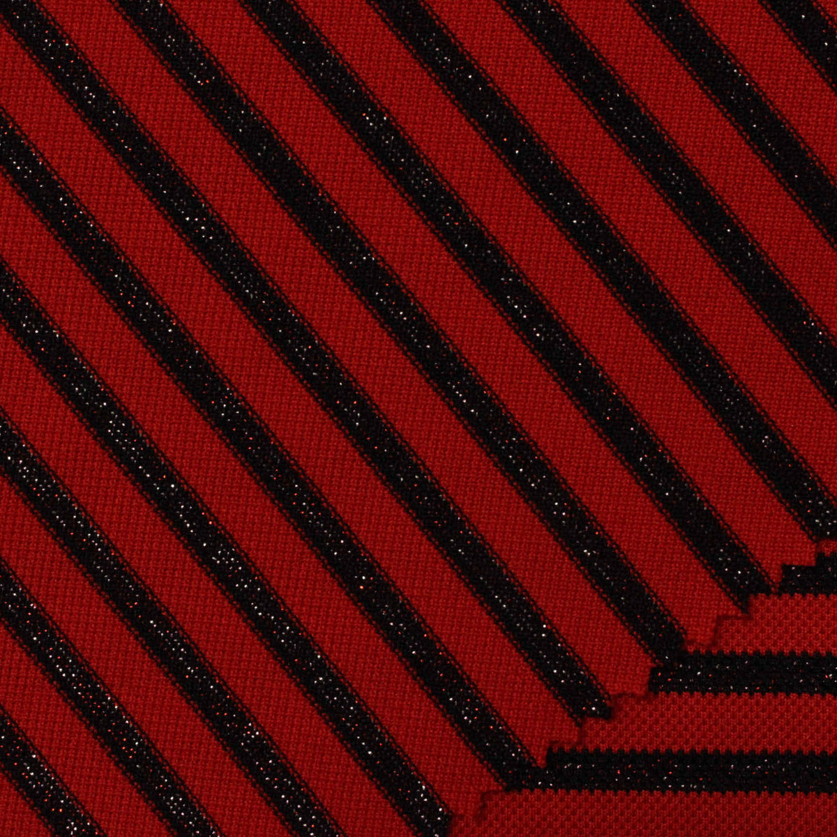 Red Glitter-Stripe Knit, 210 gsm, 170 cm, ref EF-222485
