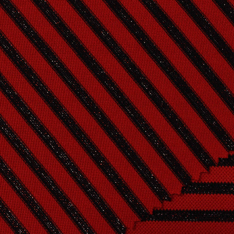 Red Glitter-Stripe Knit, 210 gsm, 170 cm, ref EF-222485