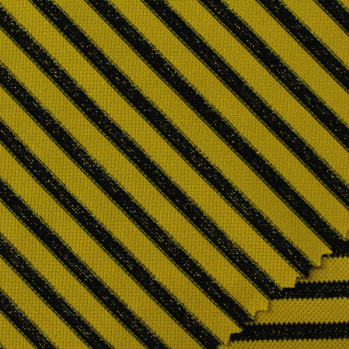 Yellow Glitter-Stripe Knit